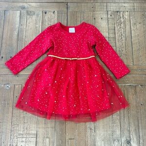 Hanna andersson metallic gold moon and stars tulle dress